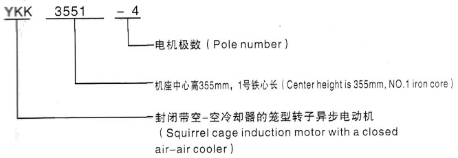 YKK系列(H355-1000)高压YKS4007-6/400KW三相异步电机西安泰富西玛电机型号说明